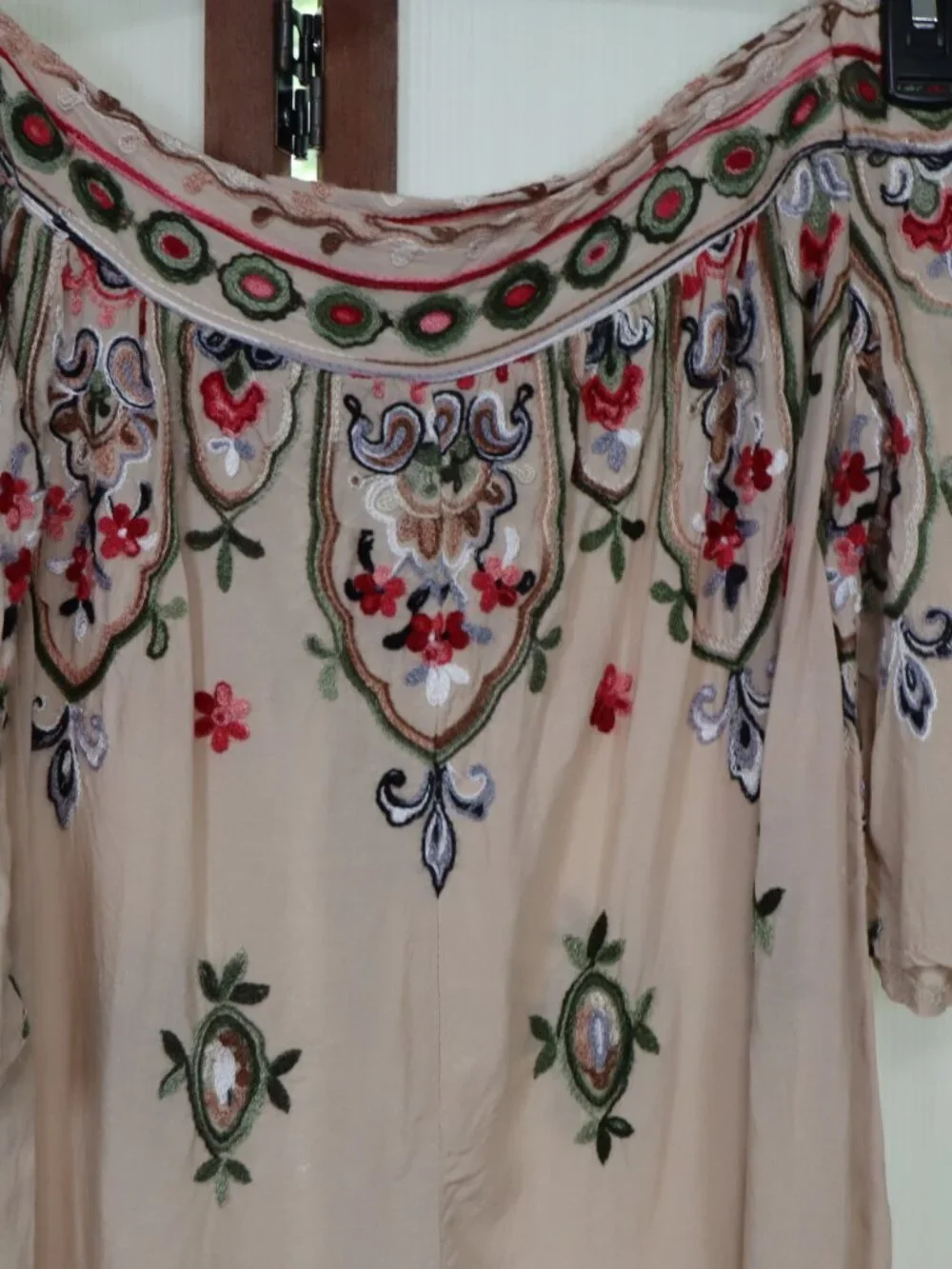 🌸 Democracy Embroidered Off Shoulder Boho Blouse Medium Festival Top 🌸 - Picture 5 of 8